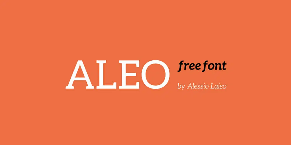 فونت انگلیسی Aleo
