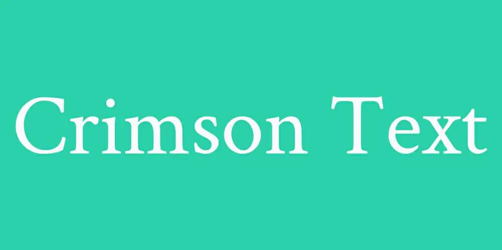 فونت انگلیسی Crimson Text