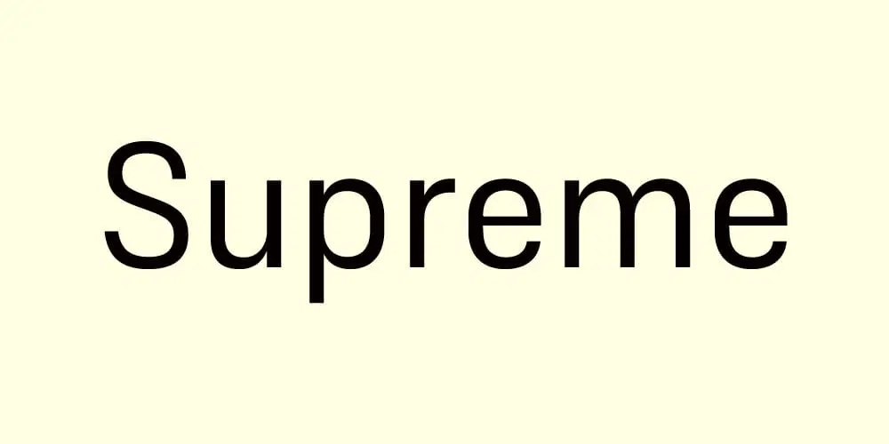 فونت انگلیسی Supreme