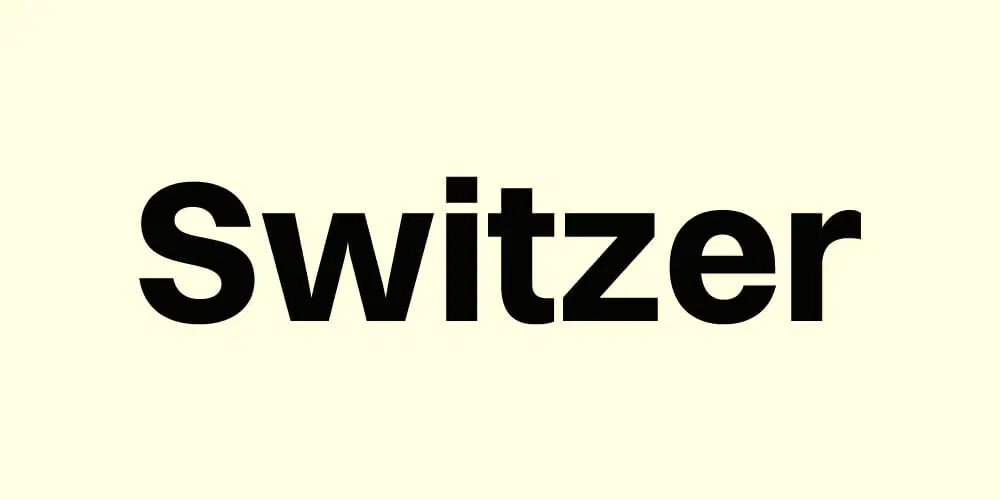 فونت انگلیسی Switzer