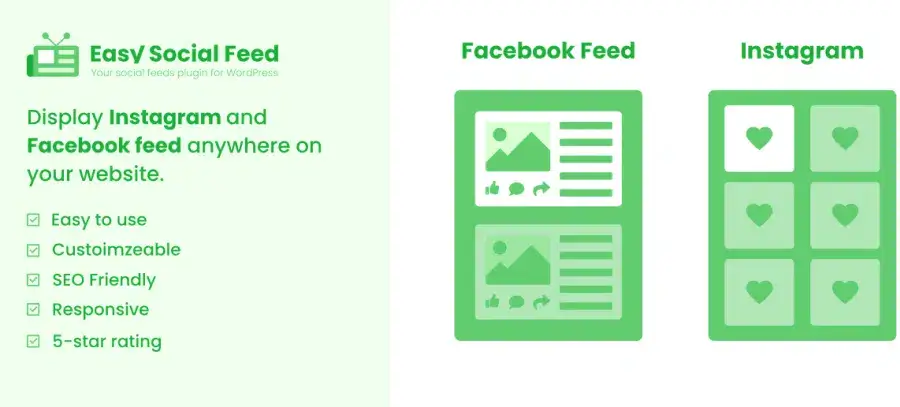افزونه شبکه اجتماعی اینستا Easy Social Feed