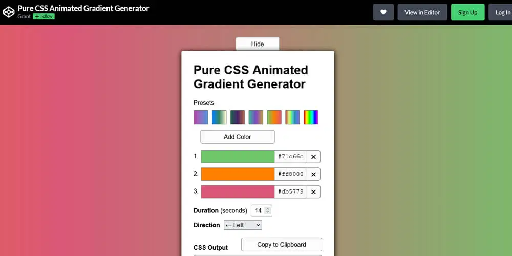  Animated Gradient Generator