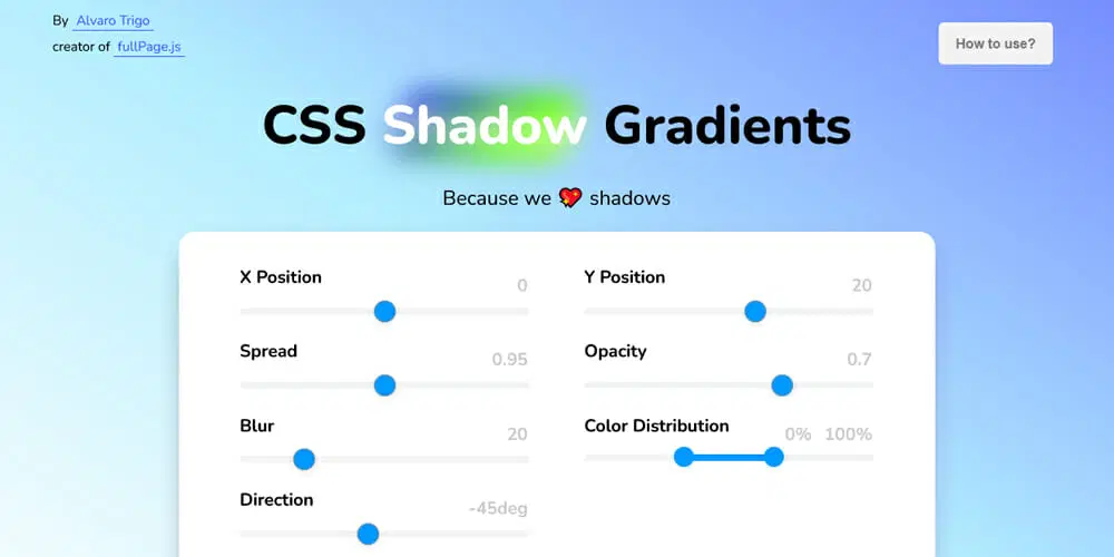 CSS Shadows Gradients