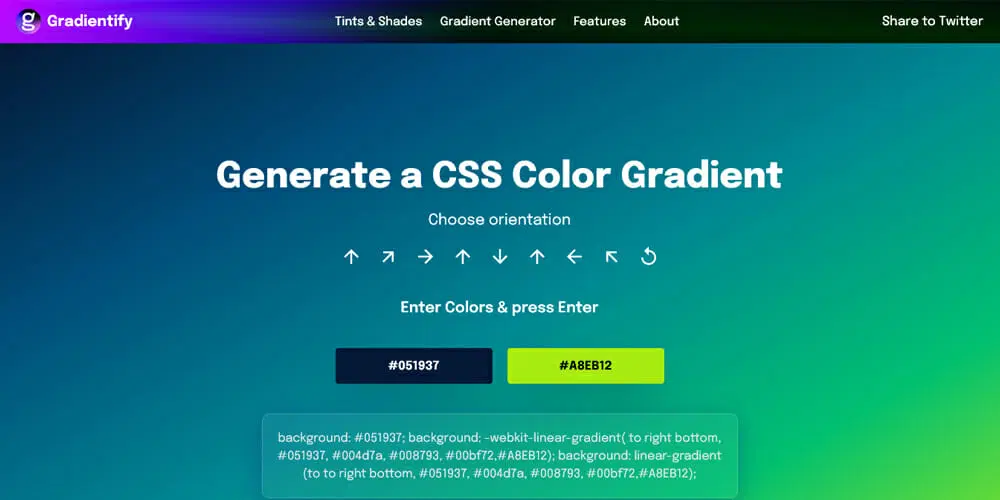 سایت گرادیانت CSS Gradient