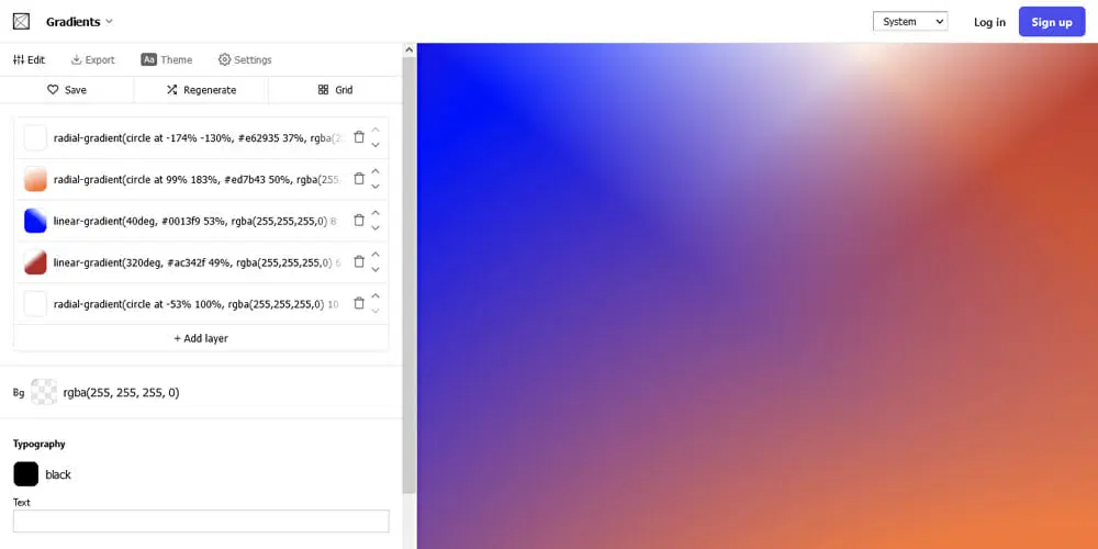 سایت سازنده گرادیانت Gradients