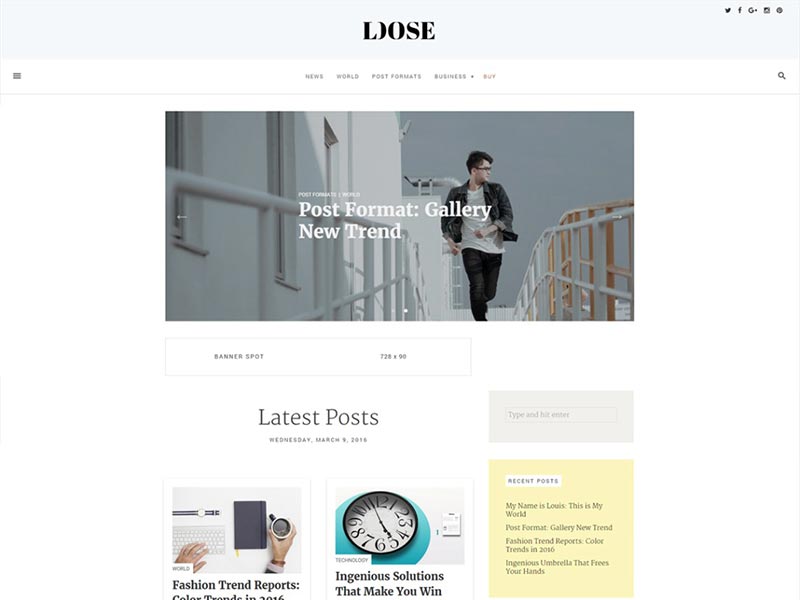 قالب رایگان Loose