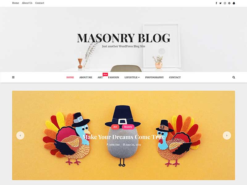قالب وردپرس MASONRY BlOG