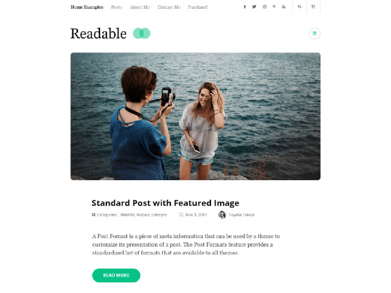 قالب مینیمال وردپرس Rara-Readable