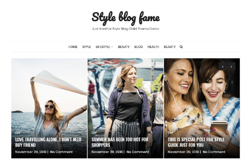 قالب رایگان Style Blog Fame