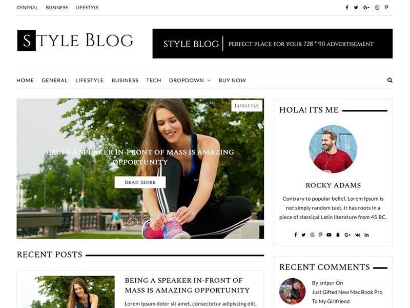 قالب گوتنبرگ وردپرسSTYLE BLOG