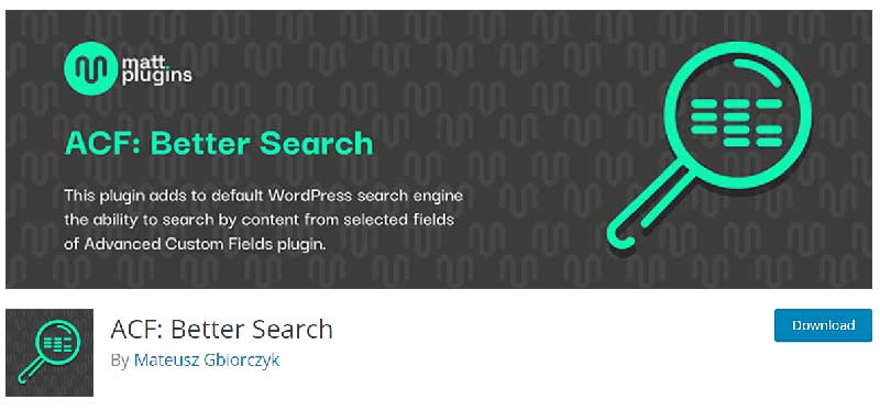 افزونه ACF Better Search