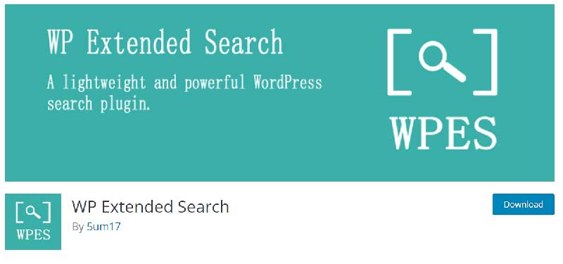 افزونه WP Extended Search