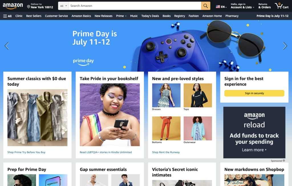 وبسایت Amazon
