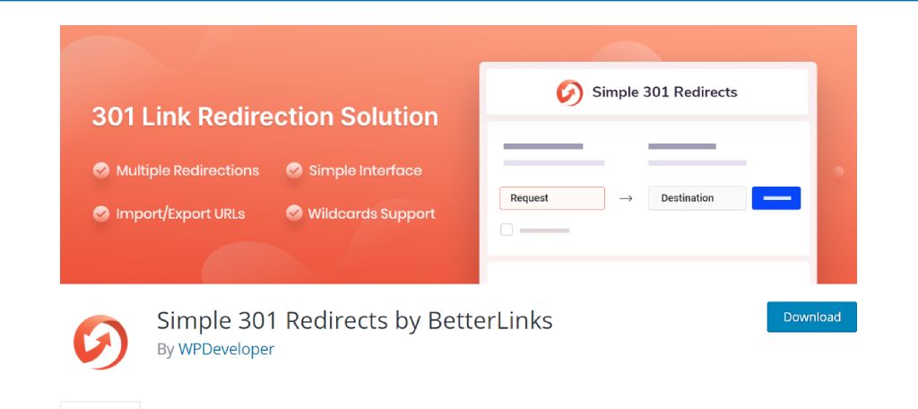 افزونه Simple 301 Redirects by BetterLinks