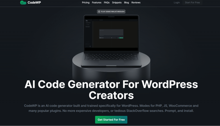 افزونه هوش مصنوعی CodeWP