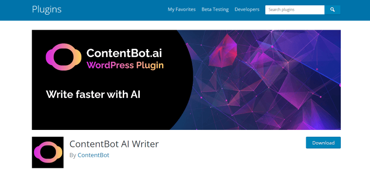 پلاگین هوش مصنوعی ContentBot AI Writer