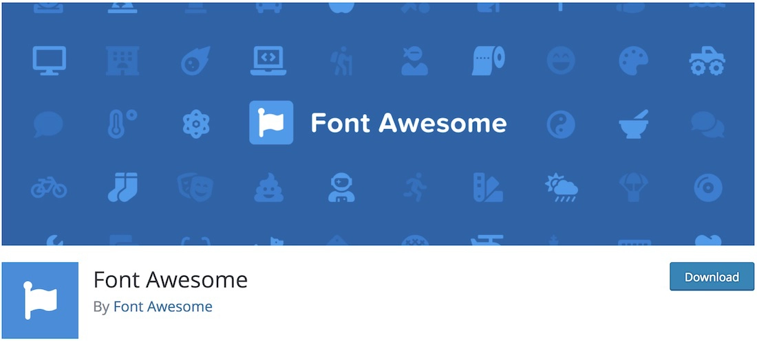 افزونه فونت سفارشی Font Awesome