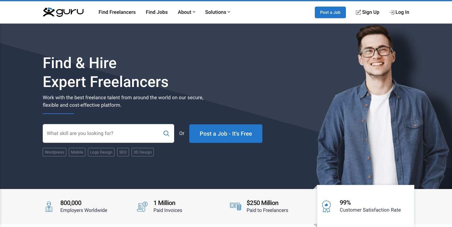 بهترین سایت فریلنسری Guru
