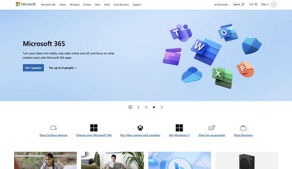 وبسایت Microsoft