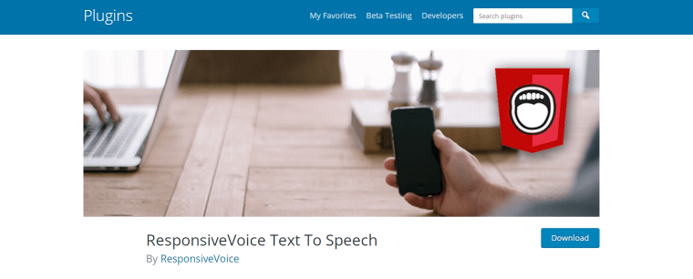 پلاگین ResponsiveVoice Text to Speech