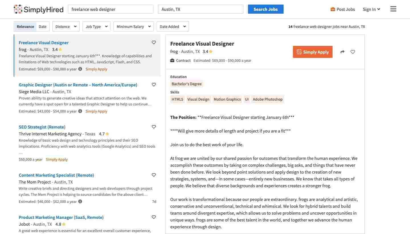 سایت SimplyHired