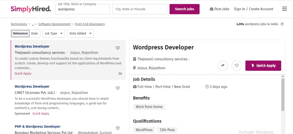 سایت SimplyHired