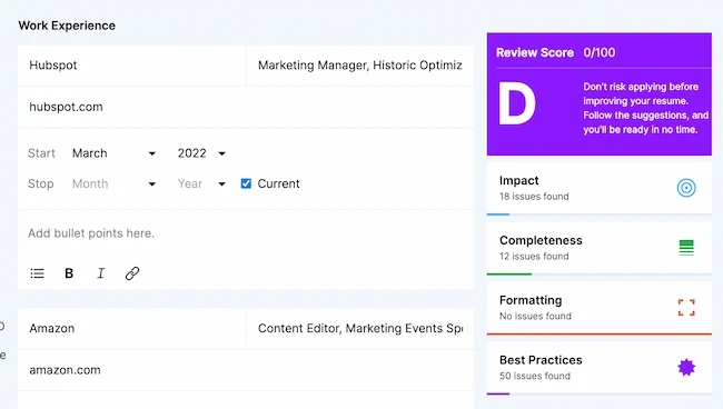 رزومه ساز Standard Resume