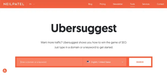 ابزار سئو Ubersuggest