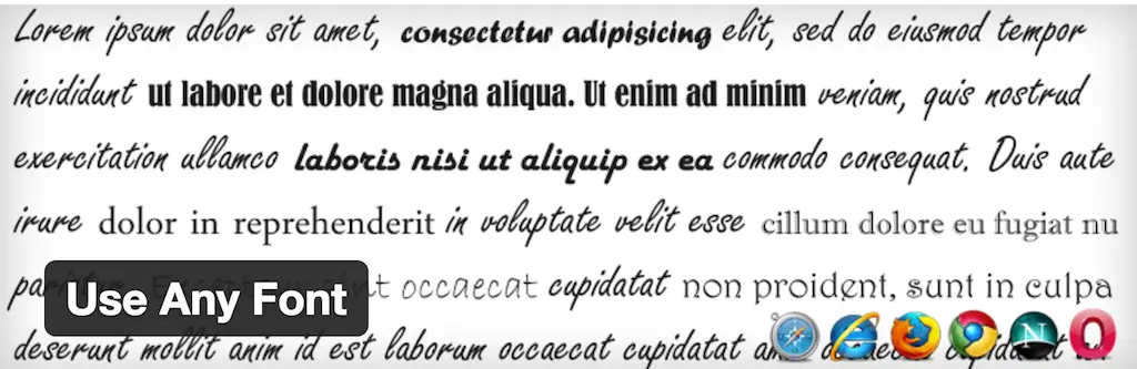 افزونه فونت Use Any Font