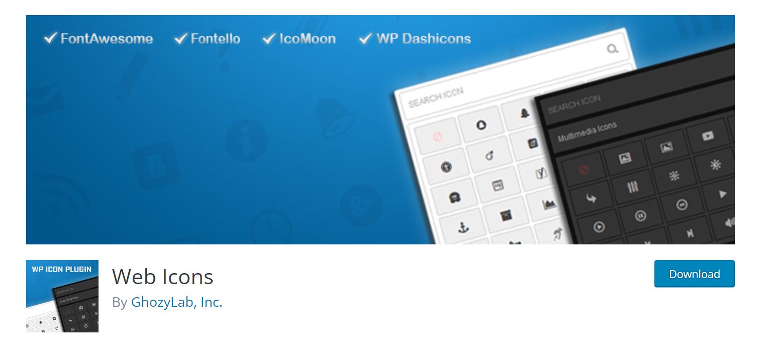 افزونه آیکون Web Icons