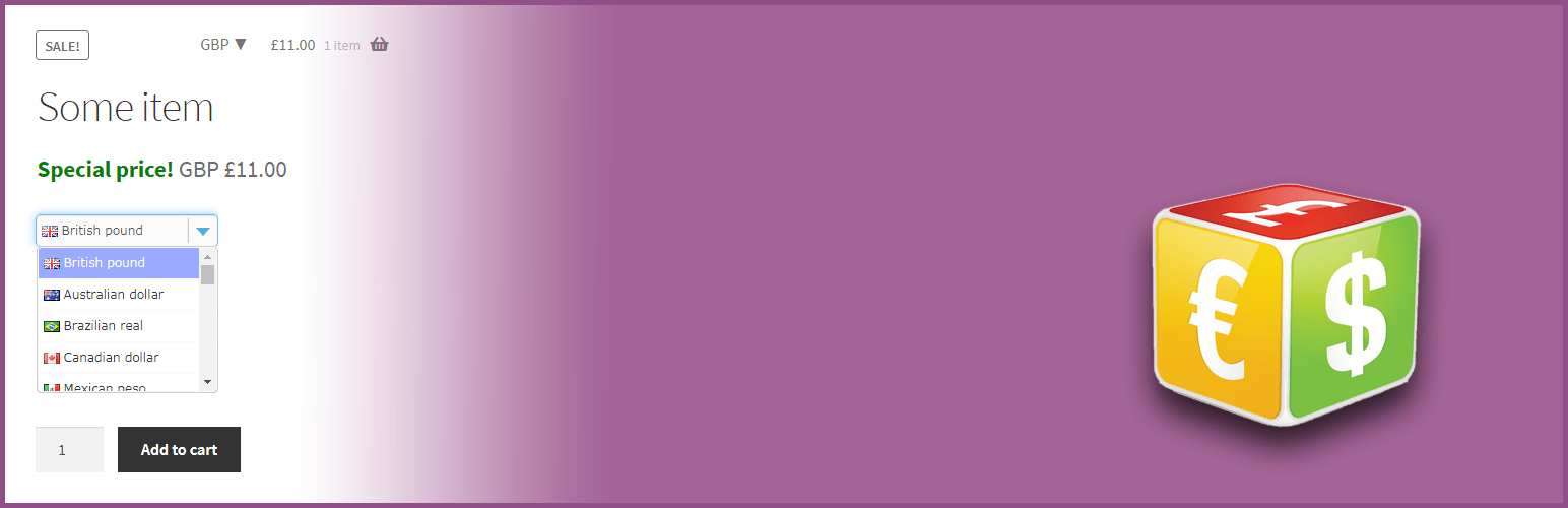 افزونه Currency Switcher for WooCommerce