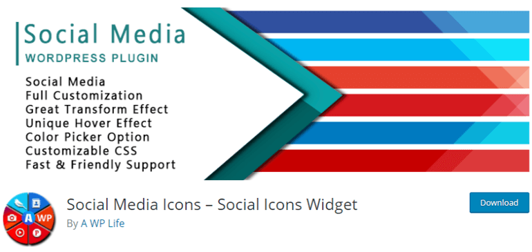 افزونه Social Media Icons