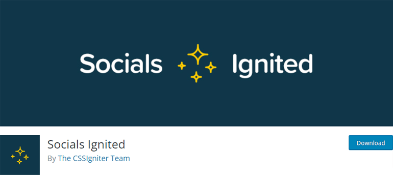 افزونه آیکون Socials Ignited