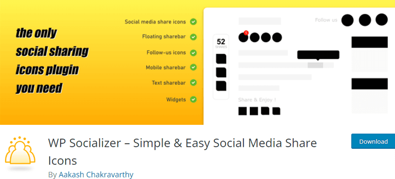 افزونه آیکون WP Socializer