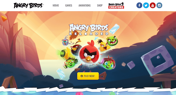 سایت Angry Birds