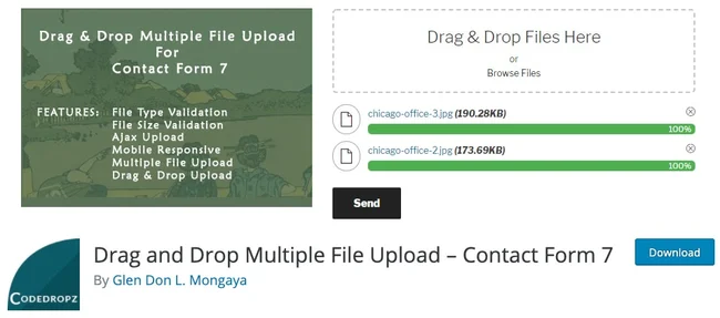 افزونه آپلود فایل Contact Form 7