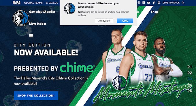 سایت Dallas Mavericks