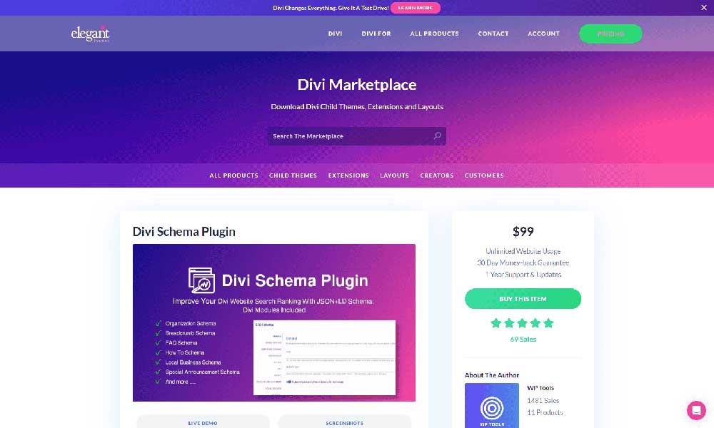 پلاگین Divi Schema Plugin