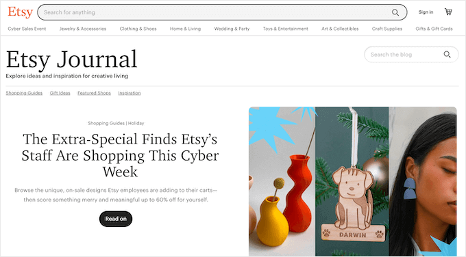 سایت وردپرس Etsy