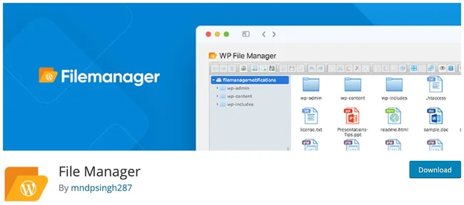 افزونه آپلود فایل File Manager