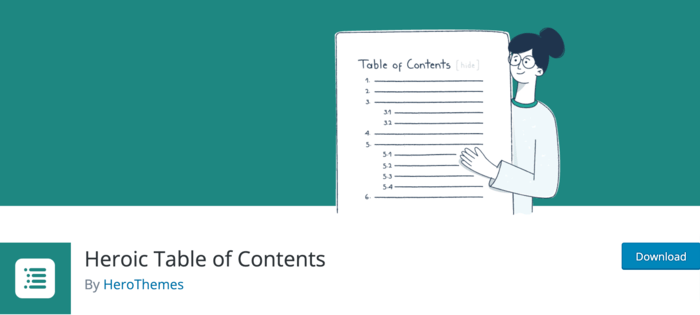 افزونه Heroic Table of Contents