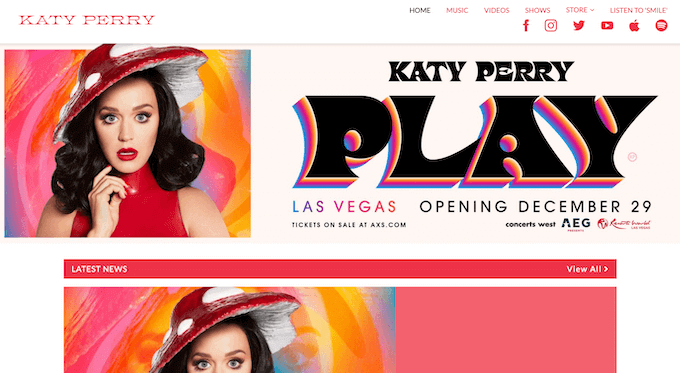 سایت Katy Perry
