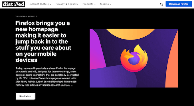 سایت وردپرس Mozilla