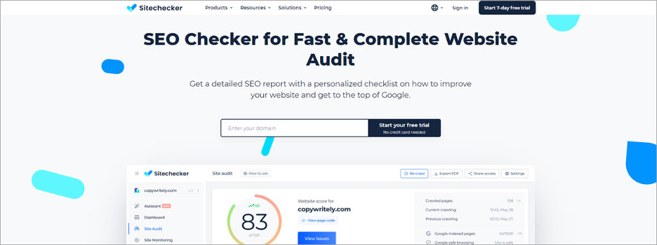 ابزار Sitechecker