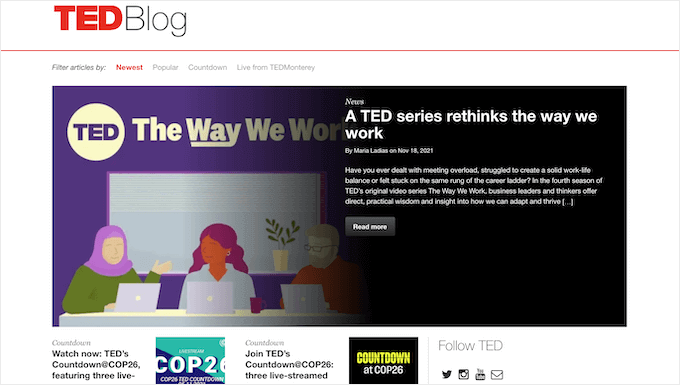 سایت TED Blog