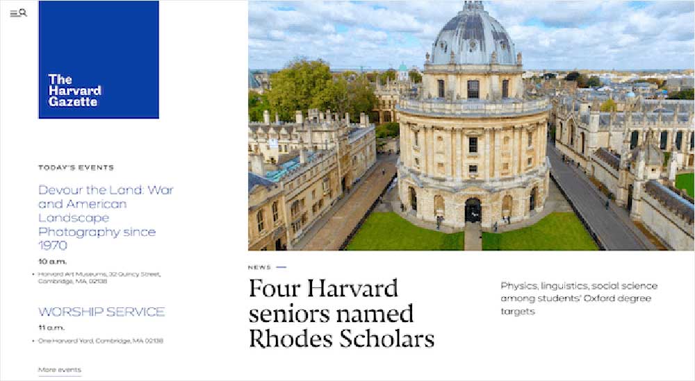 سایت The Harvard Gazette