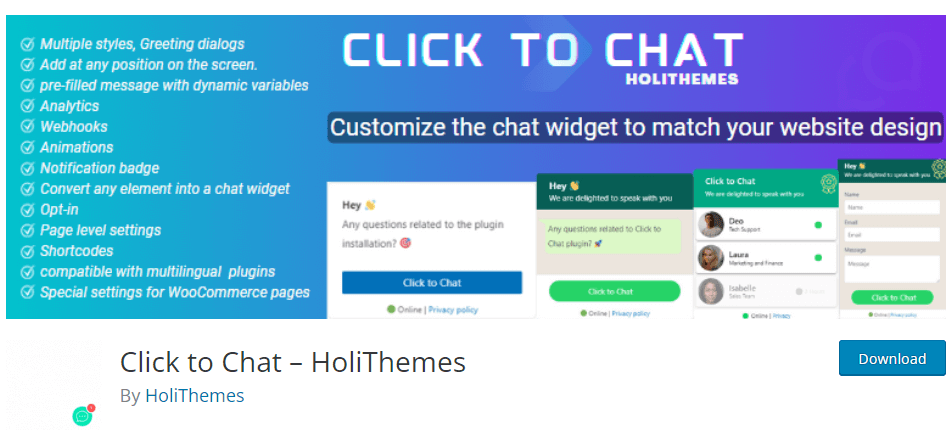 افزونه CLICK TO CHAT