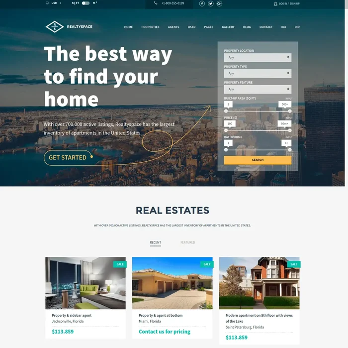 قالب Realtyspace