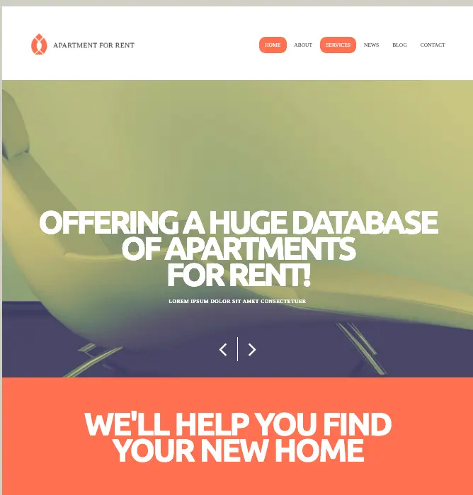 قالب Rental Services