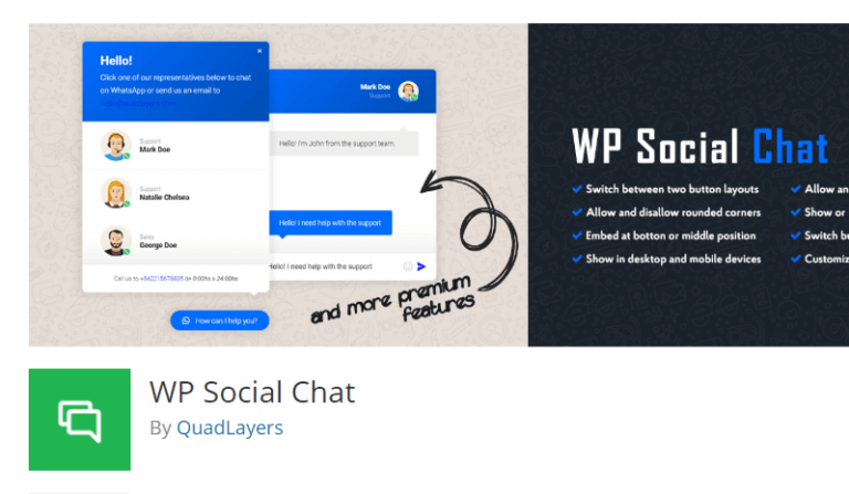 افزونه WP Social chat